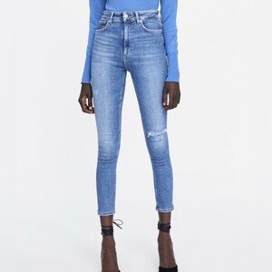 ZARA Ripped Knee Skinny Jeans